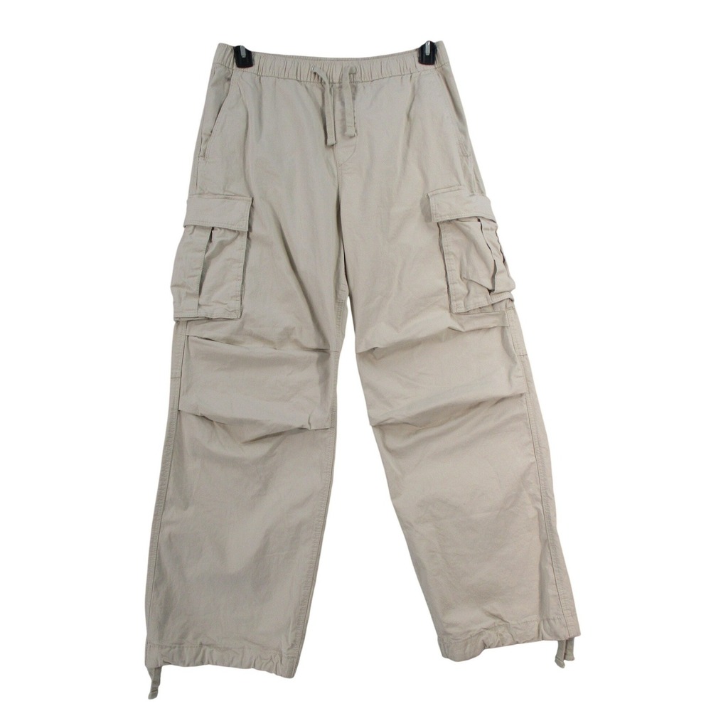 H & M Womens Tan Cargo Pants Wide Leg Utility Size XS